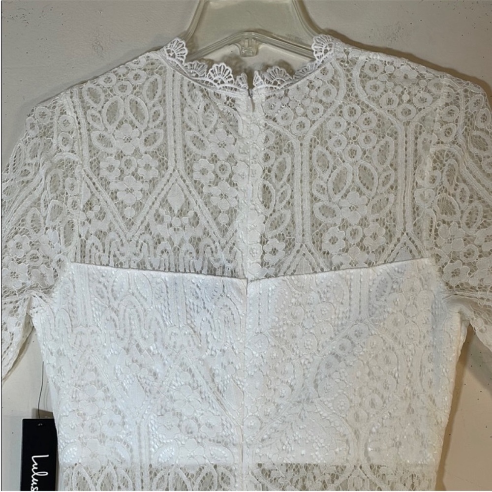 Lulu's Remarkable White Lace Midi Dress. Medium. NWT. - Picture 15 of 15